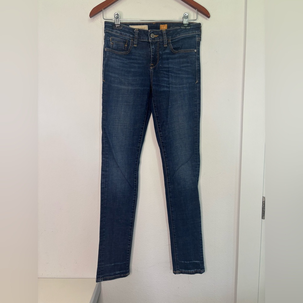PILCRO & THE LETTERPRESS ANTHROPOLOGIE DARK WASH CLASSIC SKINNY JEANS SZ 26